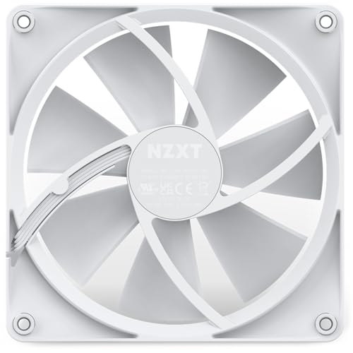 Image of NZXT F140 RGB Fan - Advanced Lighting Customization, Single (Controller Required, Not Included) - 140mm, 14 x 14 x 2.6 cm, White