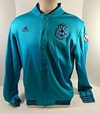 2015-16 Charlotte Hornets Tyler Hansbrough #50 Game Used Teal Jacket XL2 09 - NBA Game Used