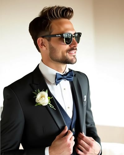 Image of Groomsmen Sunglasses for Men - Wedding Sunglasses for Groomsman Proposal Gifts, Bachelor Party Favors