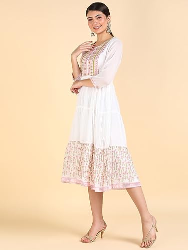 Image of Maaesa Anarkali Kurta Dupatta Set for Women
