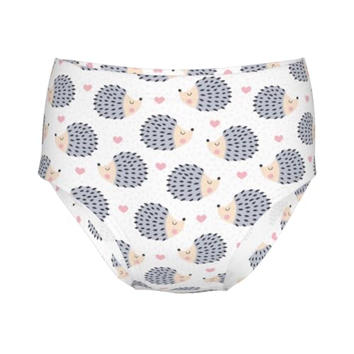 Cute Hedgehog Girls' Underwear Soft Cotton Little Girls Panties Comfort Briefs