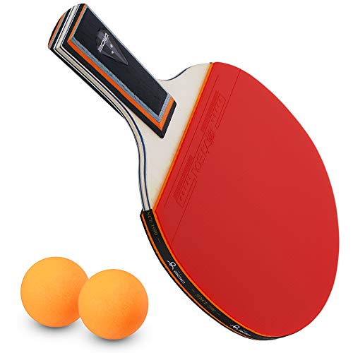 Raquete de Bola, Romacci Raquete de tênis de mesa 2 estrelas de pingue-pongue taco de tênis de mesa