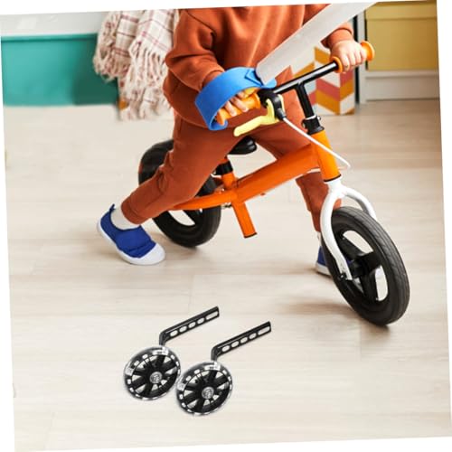 2 Pares de Ruedas de Entrenamiento para Bicicleta, Accesorio Ajustable de Equilibrio Resistente al Desgaste con Estabilizadores Destellantes para Niños miniatura 6