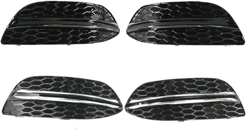 Parrilla delantera cromada de dos piezas para Benz W205 con doble puente 4