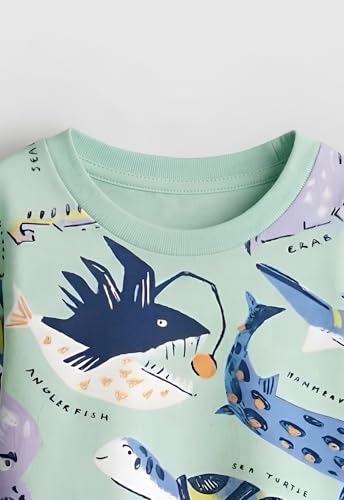 Image of Googo Gaaga Kids Boys 100% Cotton T-Shirt | All Over Print Half Sleeve T-Shirt for Kids | Comfortable Round Neck | Casual Wear | Soft & Breathable | Stylish Summer Wear |