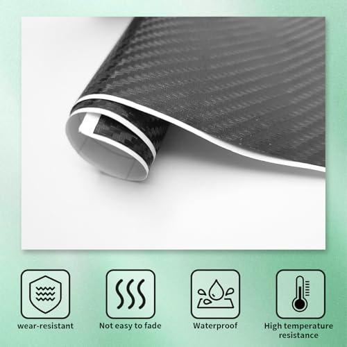 Image of Compatible with 11.8 inch x 4 inch Carbon Fiber Chevy Bowtie Emblem Wrap Kit Logo Overlay Vinyl Wrap with Spatula and Cutter 3Pcs Black