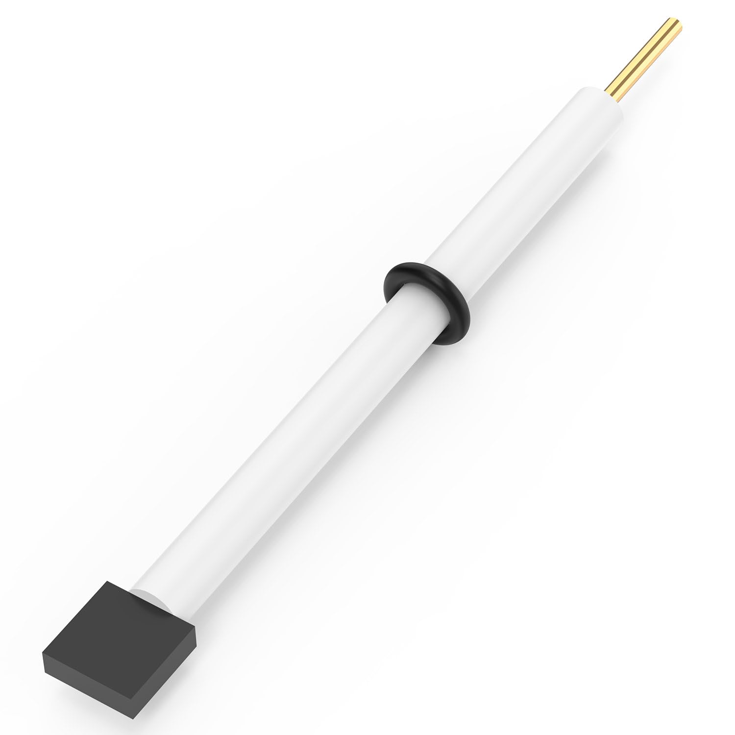 Labasics Elektroda z Płyty Grafitowej, Elektroda Robocza z Grafitu o Czystości 99,99% z Obudową PTFE do Ogniw Elektrolitycznych, 10x10x3 mm