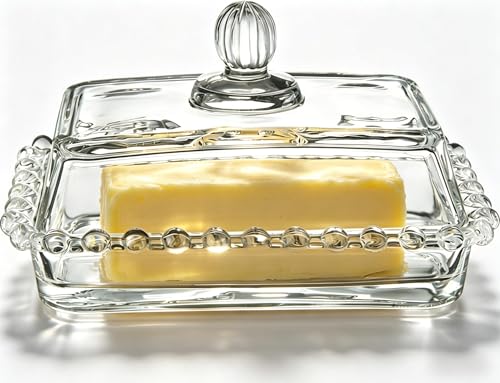 Glass Butter Dish with Lid for Countertop - ‌Clear - 6.7in