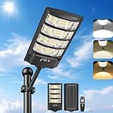 Photo Gallery peakro lampione solare led esterno, 6000k bianca e 3000k calda faro stradale esterno impermeabile con pannello solare e sensore di movimento, lampioni da giardino con telecomando per strada parcheggio Photo Gallery peakro lampione solare led esterno, 6000k bianca e 3000k calda faro stradale esterno impermeabile con pannello solare e sensore di movimento, lampioni da giardino con telecomando per strada parcheggio