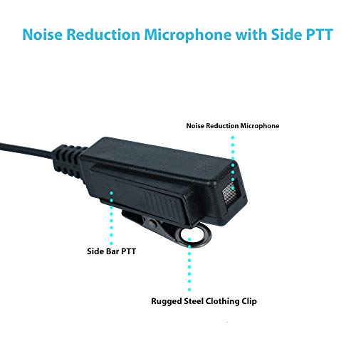Image of 2 Wire Covert Acoustic Tube Earpiece Headset PTT MIC for 1 PIN 2.5MM Motorola Talkabout Walkie Talkie 2 Way Radio MD200TPR MH230R MR350R MS350R MT350R MG160A MH230TPR
