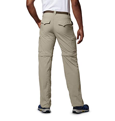 Image of Columbia Men's Silver Ridge Convertible Pant, Breathable, UPF 50 Sun Protection, Fossil, 34x28