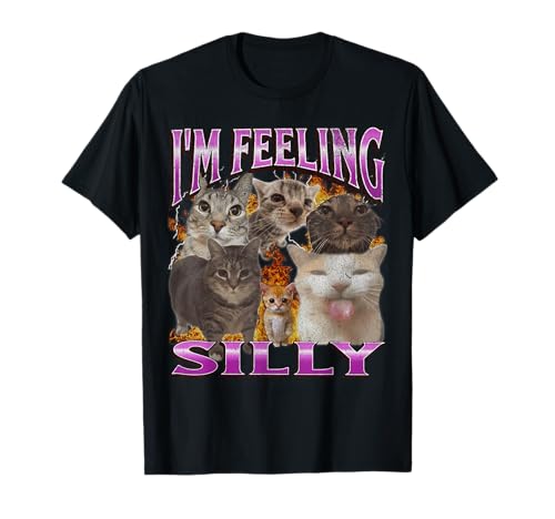 I'm Feeling Silly Funny Cat Meme Bootleg Gráfico Camiseta