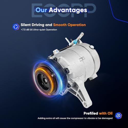 Image of ECCPP AC Compressor for Chevrolet Malibu for Pontiac G6 3.6L 2008-2012 | Fast Cooling AC Compressor with Clutch