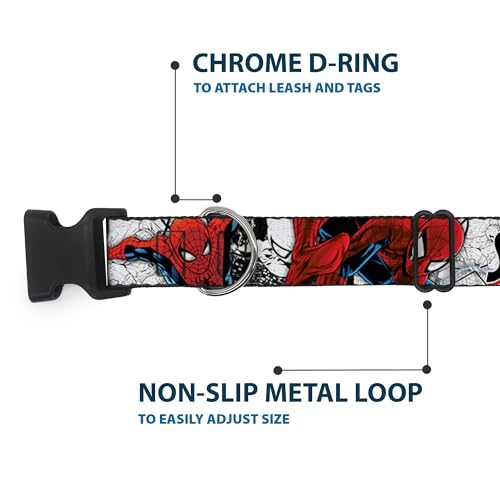 Collar de clip de plástico Spider-Man ajustable para evitar tirones en perros 6