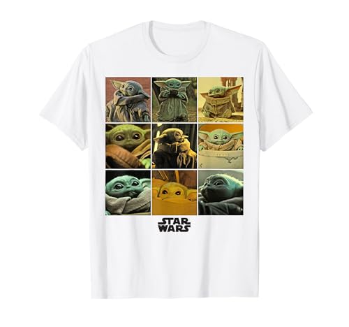 Star Wars The Child t-shirt grid imprimé graphique geek à col rond