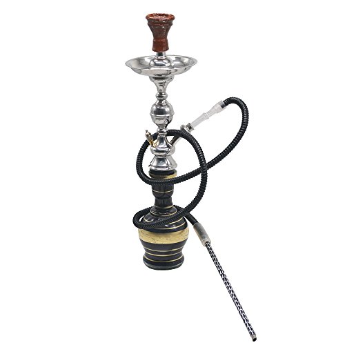 Shisha Egipcia, Narguila de 57 cm, Una Boca, Manguera Lavable, sin nicotina