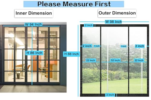 Image of The Furnishing Tree Magnetic AC Curtain | Transparent, Thermal-Insulated Door Screen | Hands-Free for Shops, Kitchens, Bedrooms, and AC Rooms, Fit Doors Upto - WxH(94 inchx86 inch), PVC Thickness 0.30 mm.