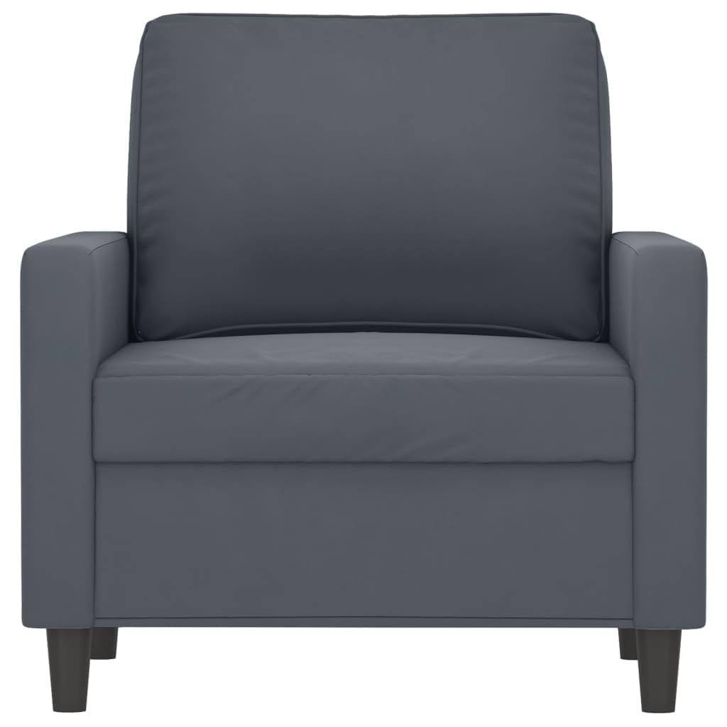 vidaXL Fotel, ciemnoszary, 60 cm, obity aksamitem
