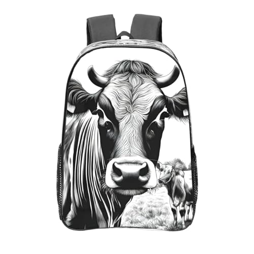 Sac à dos imprimé vache léger et transparent pour organiser vos journées d'école