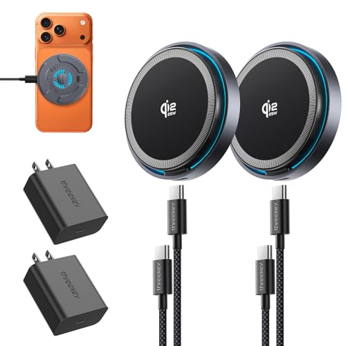 THREEKEY Qi2.2 25W MagSafe Charger: 2 Pack Fast Wireless Charging Pad for iPhone...