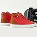 yageyan Men White high top Sneakers for Casual Black pu Leather Fashion Shoes for Men(red07)