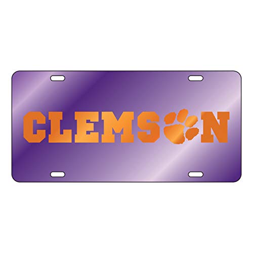 Clemson Tigers Purple Laser Cut (Orange Clemson) Car Tag