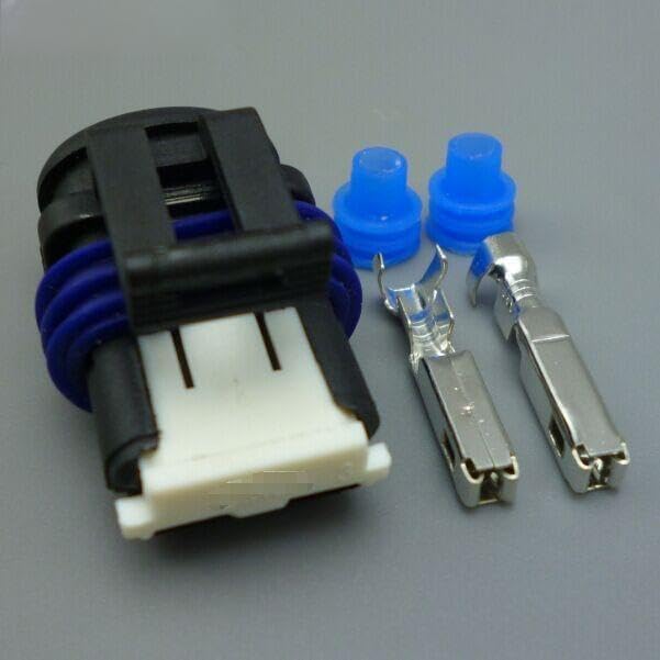 2 Pin Oil Injector Plug Waterproof Automotive Connector Cable Electrical Clip Auto Socket - (Color Name: 5set)