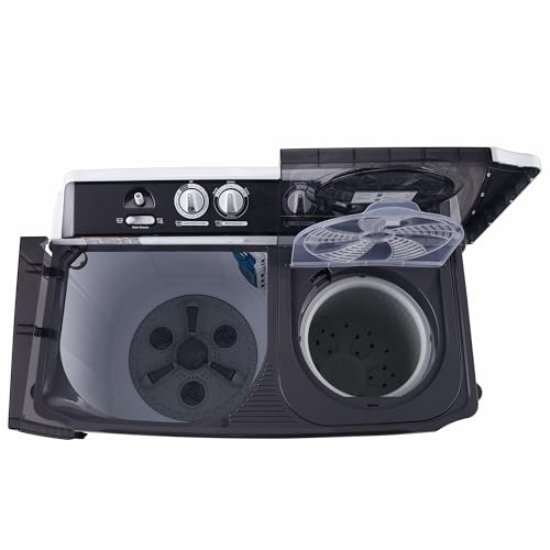 Image of LG 10 kg 5 Star Semi-Automatic Top Loading Washing Machine (P1055SGAZ, Dark Gray, Wind Jet Dry), Large