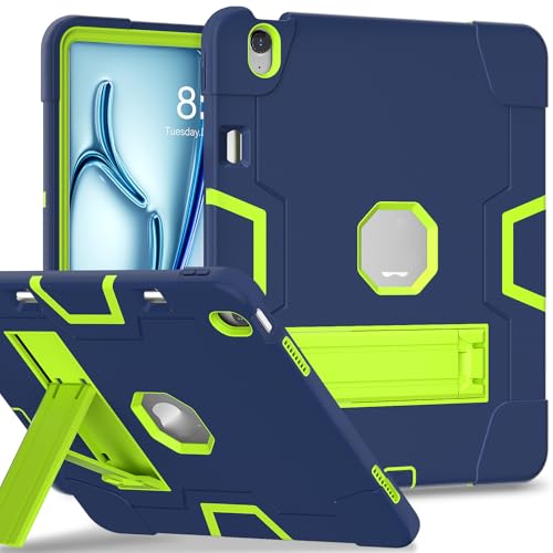 Coque iPad Air 13 M3 antichoc robuste enfant étui tablette jaune vert avec stylet