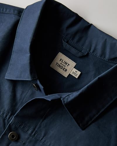 Image of Huckberry Flint and Tinder Dry Wax Trucker Jacket, Unlined Mens Lightweight Cotton Jacket