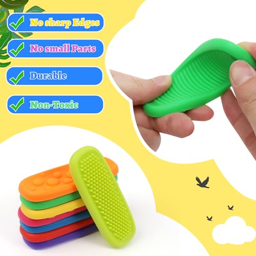 LZDMY Fidget Toys Finger 8 Stück, Sensorik Spielzeug Steine Anti Stress Kinder, Stressabbau Spielzeuge, Sensory Toys Fühlsteine Kinder, sensorisches Spielzeug Hilfsmittel für Adhs, Autismus & Angst