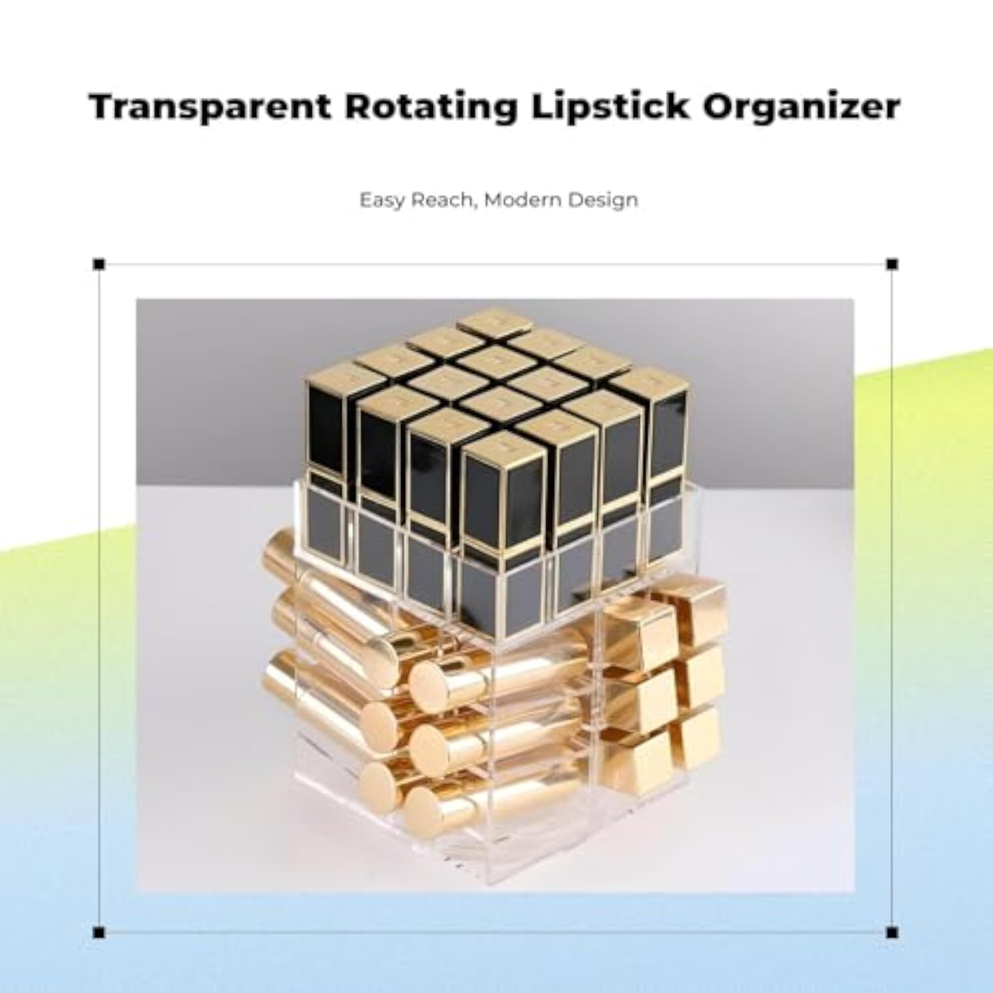 Clear Acrylic Rotating Lipstick Organizer