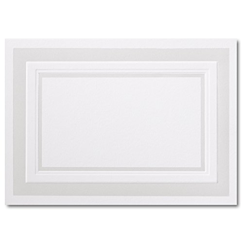 Image of Fold-Over Response Cards, Hi-White with Embossed Pearl Border, 250 Count (RRAN4FPEMBW)