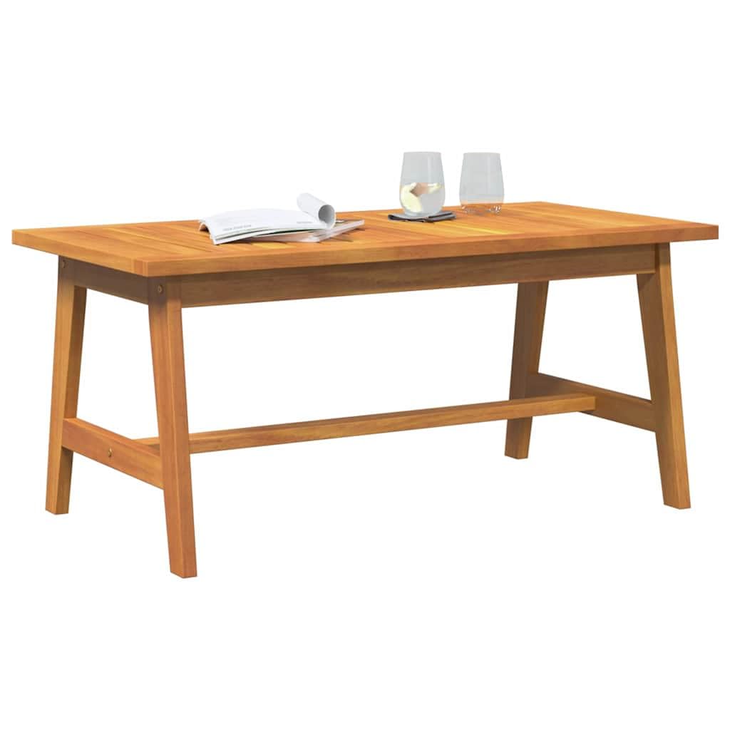 Tavolino da salotto in legno massello di acacia oliato naturale