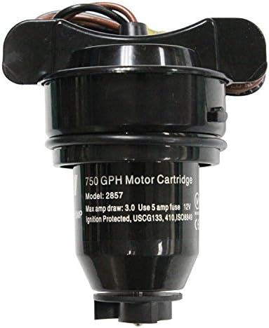 Johnson Pump 28572 Replacement Cartridge for 750 GPH Bilge Pump - Model No. 32702, Black