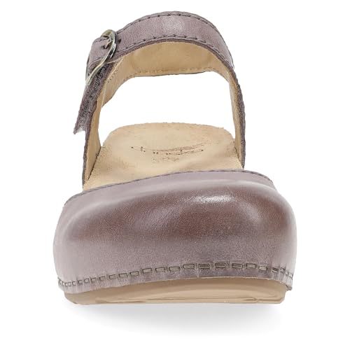 Image of Dansko Tiffani Wedge Sandal for Women - Cushioned, Contoured Footbed for All-Day Comfort and Support - Hook & Loop Strap with Buckle Detail - Lightweight Rubber Outsole