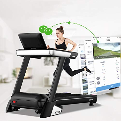 Image of Electric Treadmill for Home Gym 265 Lbs Weight Capacity Folding Portable Running Machine Equipment with Pulley,M Size Knee Pads