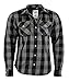 Produktbild Motorrad Kevlar Aramid gefüttert Schutz Flanell Hemd, (4XL, Grau/Schwarz)