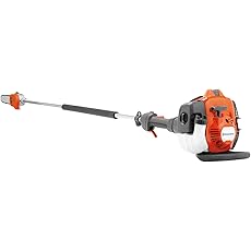 Husqvarna 128PS Gas Powered Pole Saw, 28-cc 2-Cycle Engine, 8-Inch Bar with 2.5-Feet Extension for up to 12-Feet Reach, Attachment Capable