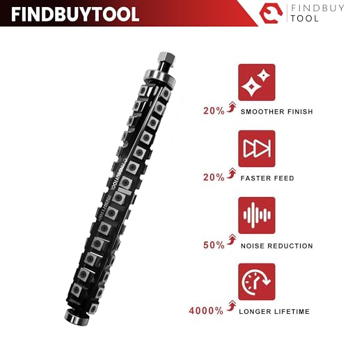 Image of FINDBUYTOOL 13 Inch Helical Cutterhead for DeWalt Planer DW735 DW735X DW735-XE, 4 Rows for DeWalt Thickness Planer, Quiet & Efficient Upgrade Replacement Blade for DW735 Series Planer
