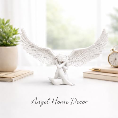 Estatua de Ángel pequeño de resina para decoración miniatura 7
