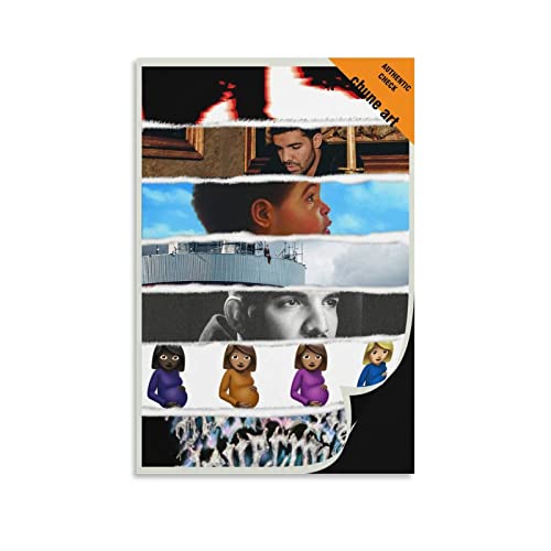 wexiao Rapper Drake Music Album Posters Decorative Painting Canvas Wall Posters And Art Picture Print Modern Family Bedroom Decor Posters 12x18inch(30x45cm)