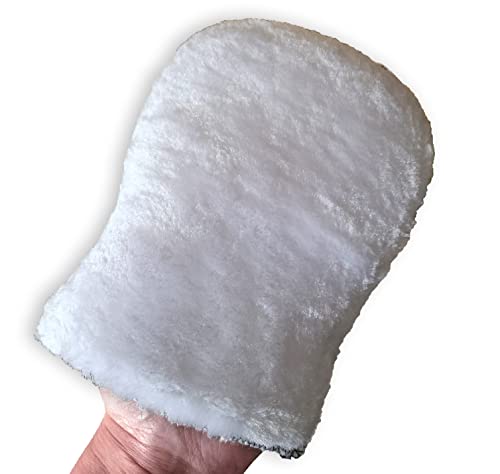 近藤(Kondo) 革靴 手入れ 仕上げ用 靴磨き クロス グローブ タイプ 厚手1cm毛足高 フィニッシュシャインミトンのサムネイル