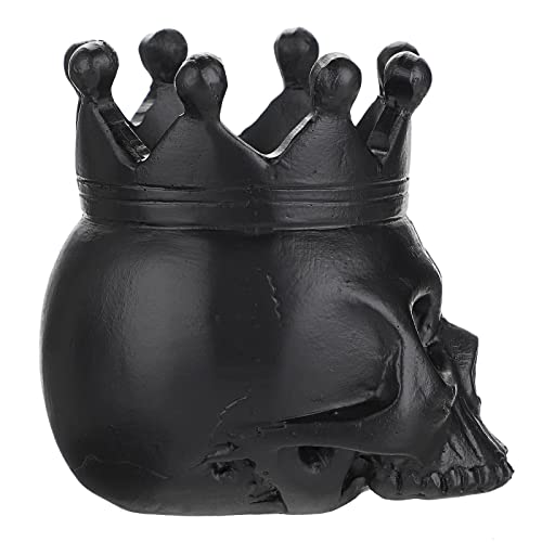 Juxyes Pack Of 2 Skull Candle Holder Skeleton Candlestick Holders, Vintage Skull Candlestick Holders Decorative Retro Tea Votive Candle Holders Stand For Party Halloween Spooky Bar Skull Decoration #TOP3