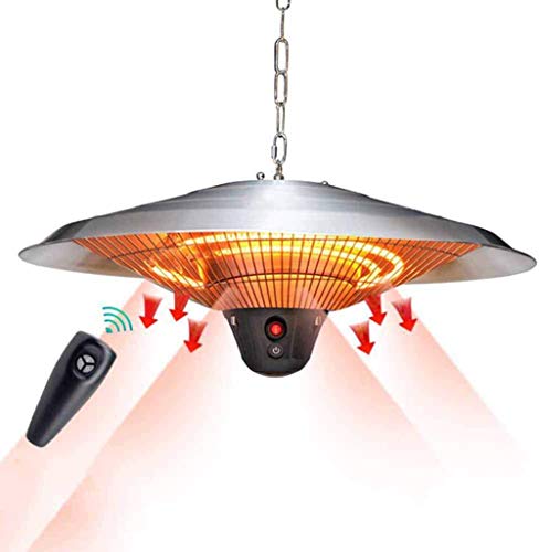 Partyzelt Heizung hängend Partyheizung Zeltheizung Heizstrahler Heizpilz 3 Leistungsstufen - Fernbedienung - Spritzwasser- und staubgeschützt