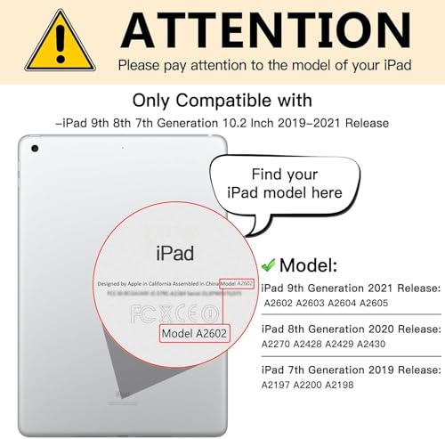 Image of Magnetic 4 Way Privacy Screen for iPad 10.2 Inch (2021 /2020 /2019, 9 /8 /7Gen) | Snap On Installation, Removable Anti Blue Light Glare Anti Fingerprint Screen Protector Privacy Filter