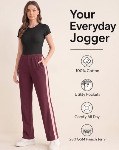 Image of Nobero Joggers for Women | Track Pants for Women | Straight Fit | Elasticated Waist with Drawcord | Soft & Breathable Fabric | Casual Everyday Wear