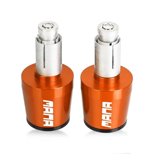 XIAOYANparts Motorrad Griff Bar Ends Gewicht Lenker Grip Kappe Stecker Für Aprilia MANA 850 GT 2007 2008 2009 2010 2011(Orange and Black)