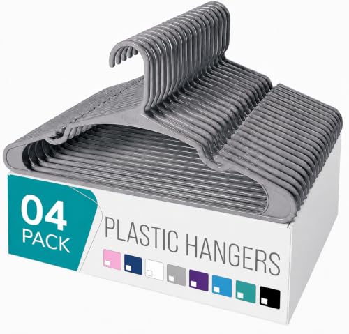 Image of Golden Bird Pack of 4 Premium Plastic Hanger Clothes Hangers for Hanging, Elevate Your Wardrobe Organization Space Saving Clothes Hangers for Wardrobe Ultra Slim Closet Hangers for Shirts,Pants