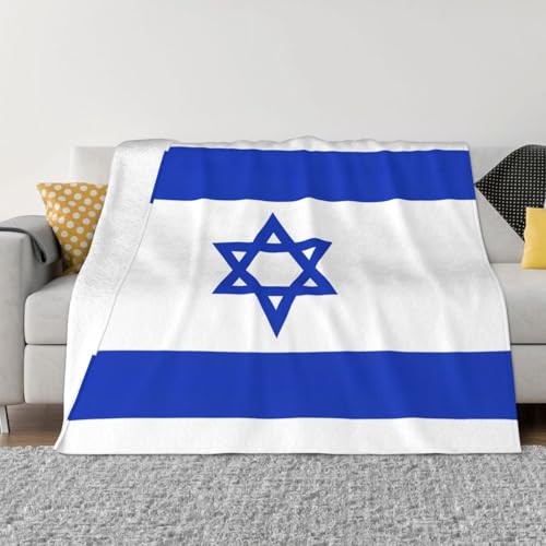Couverture en flanelle drapeau israélien doux plaid lit canapé - 2